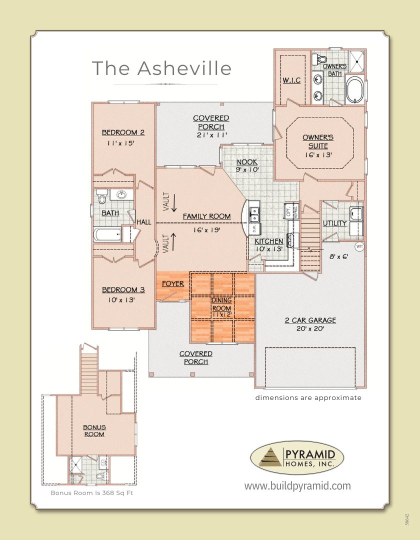 The Asheville floor plan image