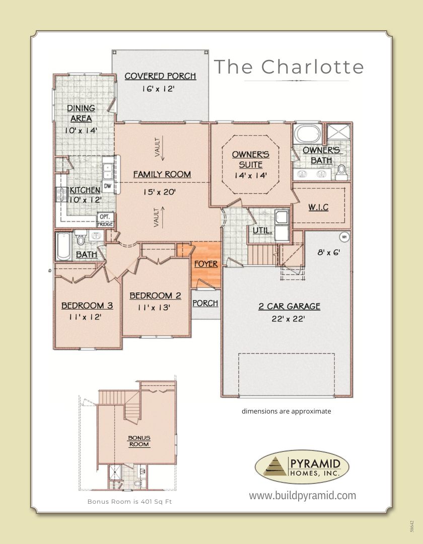 The Charlotte floor plan image