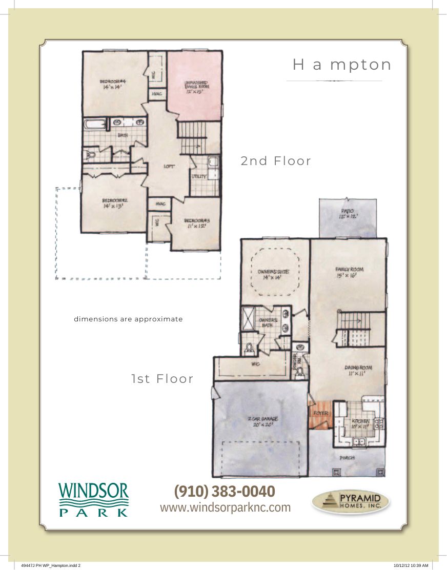 The Hampton floor plan image