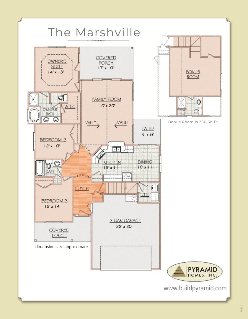 The Marshville floor plan image